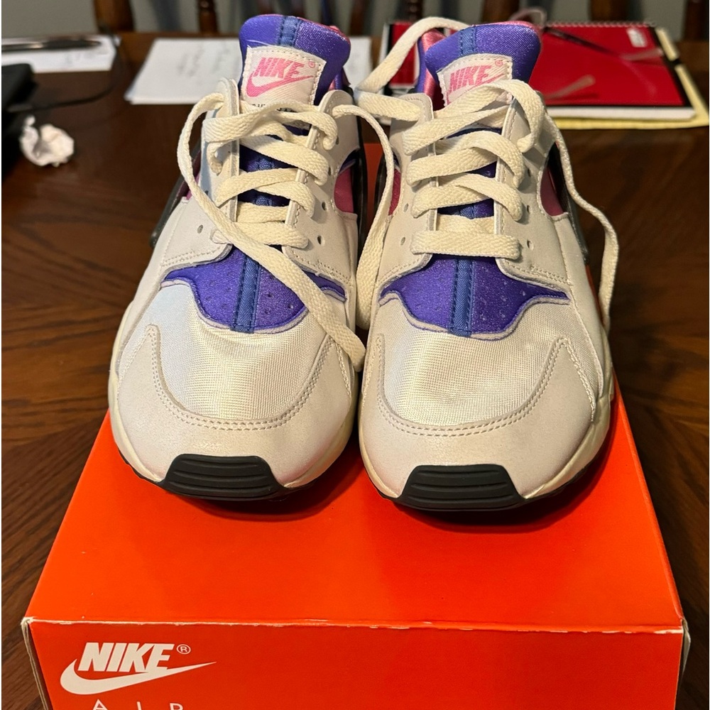 Nike Air Huarache Premium Mens Shoes FB9697-001 Phantom/Sail/Blue Joy/Anthracite